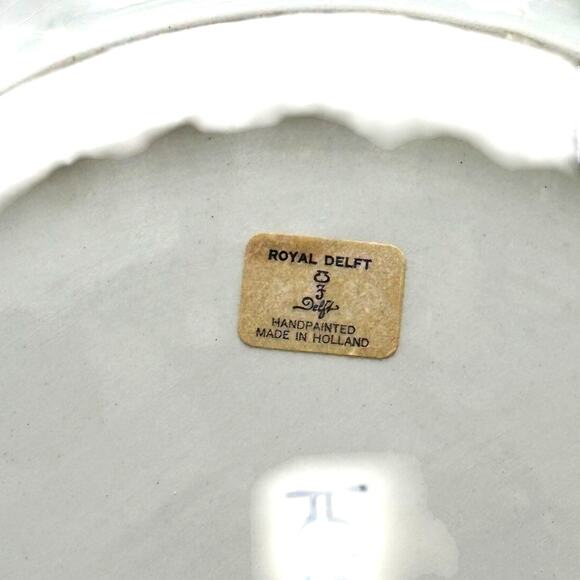 Royal Delft Porcelain 13.75" Vintage CT Handpainted Charger Plate-Extremely Rare - Picture 9 of 10